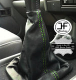 GREEN STITCH REAL LEATHER GEAR GAITER FOR LANDROVER DISCOVERY 200TDI 300TDI TD5