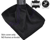 PURPLE STITCHING REAL SUEDE MANUAL GEAR GAITER FITS VW POLO 9N 9N2 2002-2009