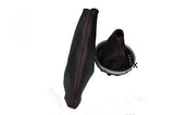 red stitch FITS BMW MINI COOPER S ONE AUTOMATIC 01-2012 GEAR HANDBRAKE GAITERS