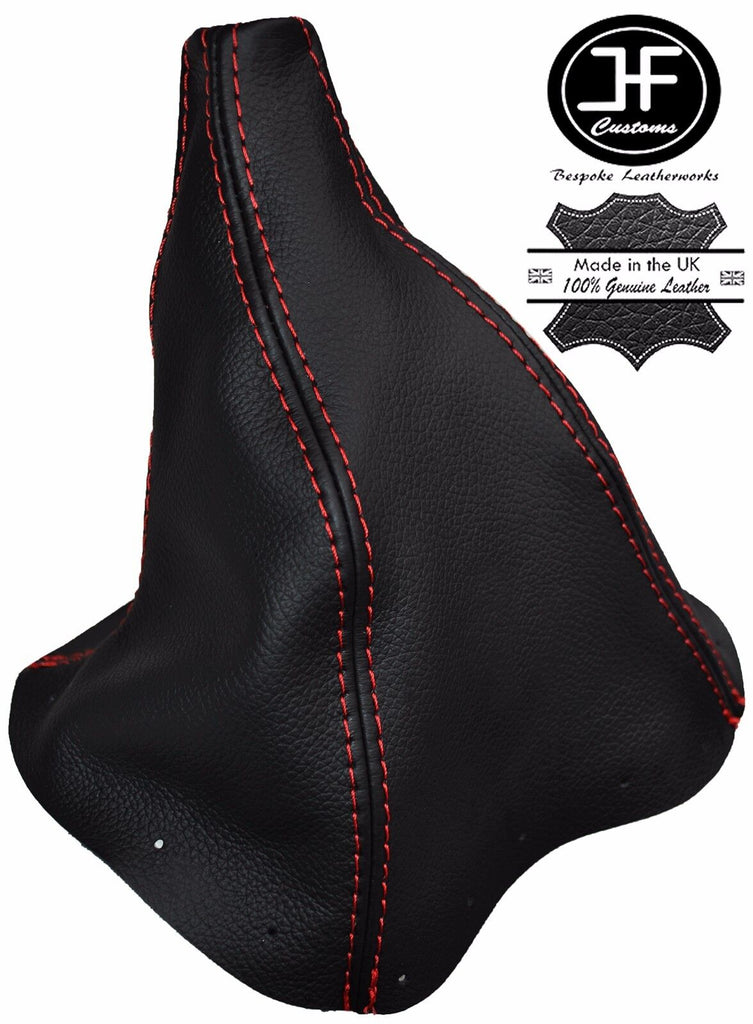 RED STITCHING REAL LEATHER MANUAL GEAR GAITER FITS FORD MUSTANG 1995-2004
