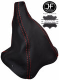 RED STITCHING REAL LEATHER MANUAL GEAR GAITER FITS FORD MUSTANG 1995-2004