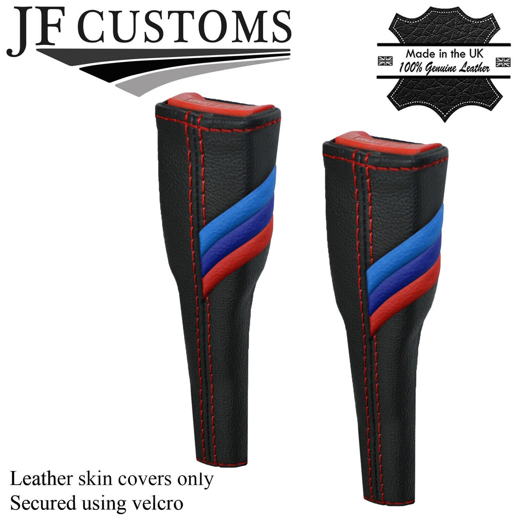D RED STITCH TRI STRIPE 2X SEAT BELT LONG COVERS FITS BMW X6 E71 E72 2007-2014