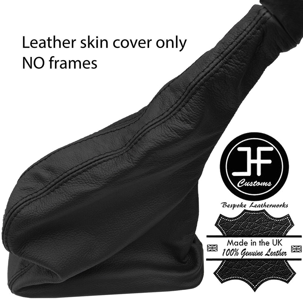 BLACK BLACK STRIPE TOP GRAIN LEATHER HANDBRAKE GAITER FOR RENAULT TRAFIC 01-14