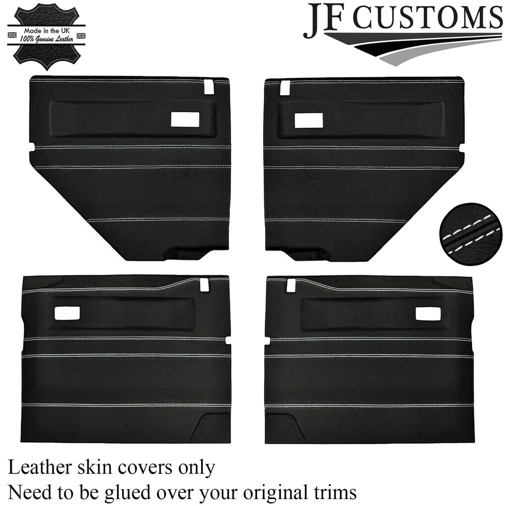WHITE STITCH LEATHER COVERS FOR DEFENDER 110 83-06 INTERIOR UPHOLSTERY DOOR KIT