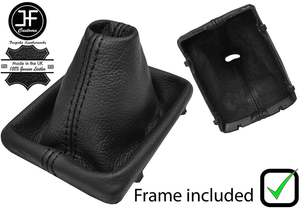 BLACK STITCH LEATHER MANUAL GEAR GAITER WITH PLASTIC FRAME FOR AUDI A5 8T 07-15
