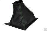 FITS VAUXHALL ZAFIRA A LEATHER GEAR GAITER D GREEN STITCH CUSTOM NEW MADE IN UK