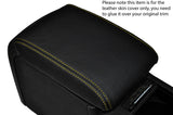 YELLOW STITCH ARMREST LEATHER SKIN COVER FITS SUBARU IMPREZA WRX STI 08-15 DCCD