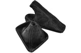GREY STITCH DARK GREY SUEDE MANUAL GAITERS FITS BMW 3 SERIES E36 E46 92-05