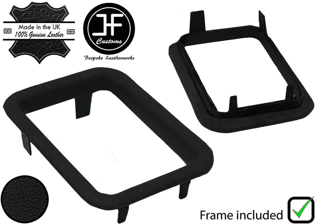 BLACK LEATHER AUTOMATIC GEAR TRIM SURROUND PLASTIC FRAME FOR MERCEDES 190 W201