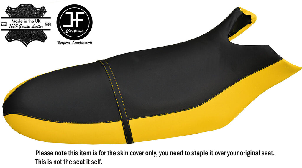 BLACK & YELLOW CUSTOM FITS SEA DOO RX 00-06 AUTOMOTIVE VINYL SEAT COVER + STRAP