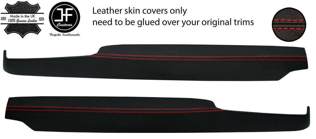 RED STITCH 2X REAR QUARTER CAPPING LEATHER COVER FOR PORSCHE 911 SC TARGA