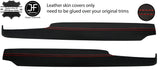 RED STITCH 2X REAR QUARTER CAPPING LEATHER COVER FOR PORSCHE 911 SC TARGA