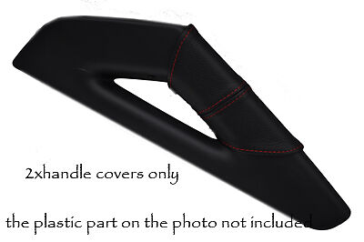 FITS AUDI A3 04-09  2X center console triangle covers red stitch CUSTOM NEW