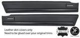 GREY STITCH 2X REAR DOOR CAPPING LEATHER COVERS FITS FORD ESCORT MK3 3 DOOR