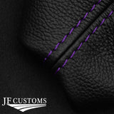 FITS VW PASSAT B6 05-10 PURPLE STITCH DSG AUTOMATIC GEAR LEATHER COVER