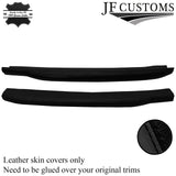 BLACK 2X LOWER DASH PADS LEATHER COVERS FOR TRIUMPH SPITFIRE MK4 GT6 CUSTOM NEW