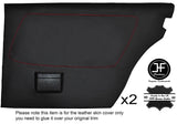 RED STITCH 2X REAR FULL DOOR CARD LEATHER COVERS FITS MERCEDES W123 1978-1985