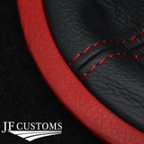 FITS KIA SPORTAGE 10-15 RED LEATHER GEAR SURROUND COVER + FRAME CUSTOM NEW