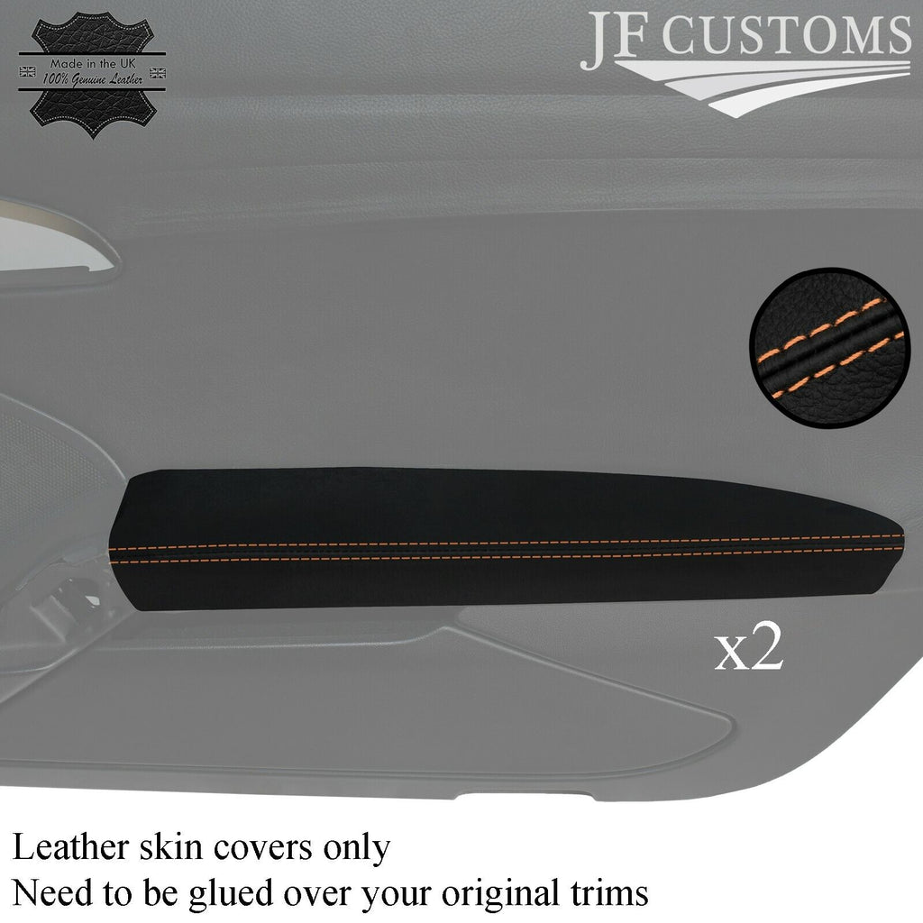 BEIGE STITCH 2X FRONT DOOR CARD ARMREST COVER FOR PORSCHE BOXSTER 981 12-16