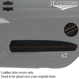 BEIGE STITCH 2X FRONT DOOR CARD ARMREST COVER FOR PORSCHE BOXSTER 981 12-16