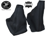 BLACK STITCH GRAPHITE LEATHER GAITER SET FITS VAUXHALL OPEL CORSA C MKII CUSTOM