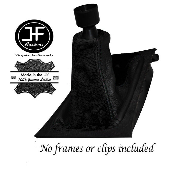 BLACK SUEDE BLACK LEATHER GEAR STICK GAITER FITS VAUXHALL OPEL ASTRA G 1998-2005