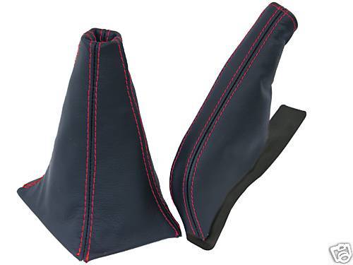 FITS ROVER 200 LEATHER GEAR HANDBRAKE GAITER RED STITCH CUSTOM NEW MADE IN UK