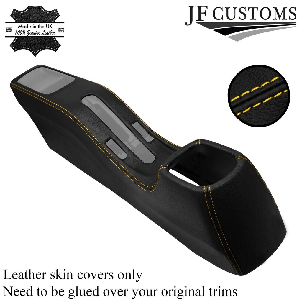 YELLOW STI. LEATHER CENTRE CONSOLE TRIM COVER FOR TOYOTA MR2 MK3 ROADSTER 00-05