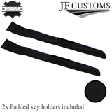 BLUE STITCH PERFORATED LEATHER 2X CAR KEY HOLDER PROTECTOR FITS BMW Z3 95-03