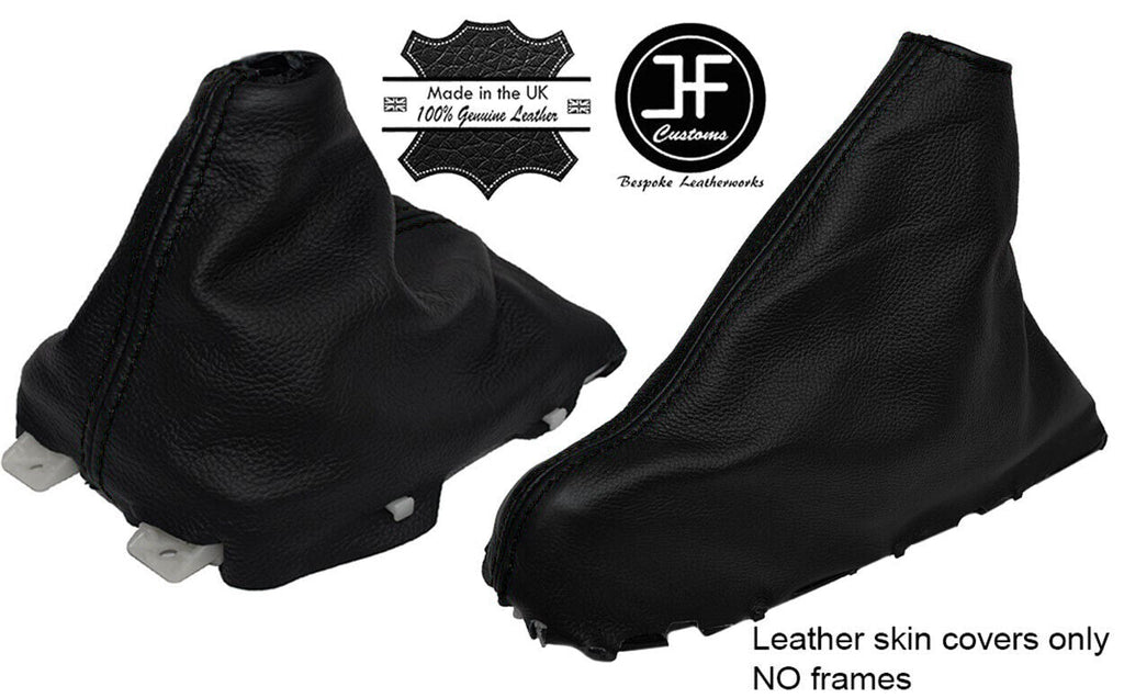 BLACK STITCHING MANUAL LEATHER GEAR HANDBRAKE GAITER FOR MAZDA 3 BM 2013-2017