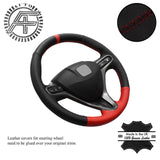 FOR HONDA CIVIC TYPE R 07-12 FULL SPOKE LUXURY LEATHER STEERING WHEEL COVER JF2
