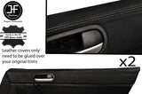 BLACK STITCH 2X TOP DOOR CARD PAD TRIM LEATHER COVERS FITS MAZDA MX5 MK3 05-14