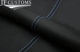 L BLUE STITCHING LEATHER GEAR GAITER + METAL FRAME FOR NISSAN NV200 2010-2014