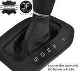 BLACK STITCH TOP GRAIN LEATHER AUTOMATIC GEAR GAITER FOR FORD FIESTA MK9 13-18