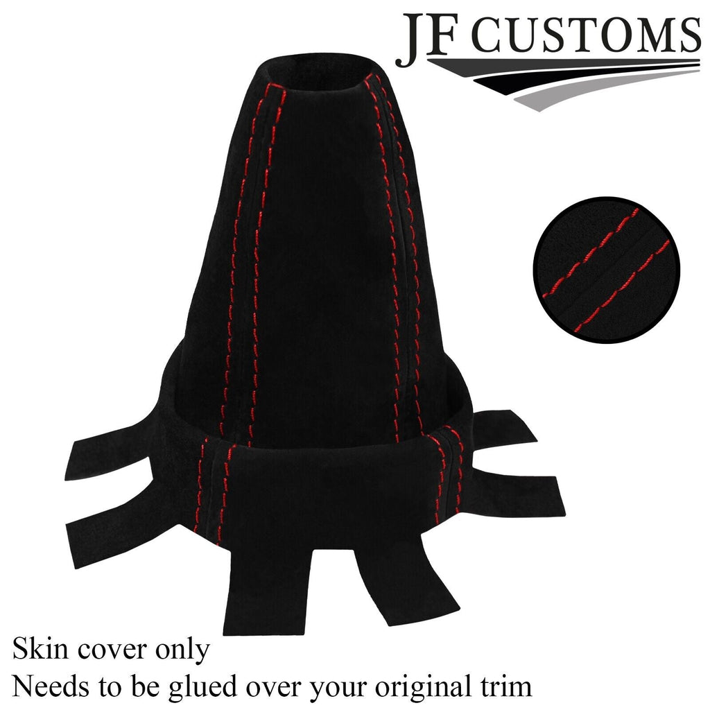 RED STITCH GEAR GAITOR BLACK SUEDE FITS HONDA CIVIC TYPE R FN2 2007-2012