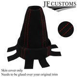 RED STITCH GEAR GAITOR BLACK SUEDE FITS HONDA CIVIC TYPE R FN2 2007-2012