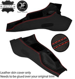 RED  STITCH CENTRE CONSOLE TUNNEL LEATHER COVER FOR PEUGEOT 206 1998-2012