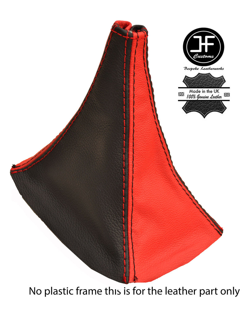 BLACK & RED REAL LEATHER 4WD TRANSFER GEAR BOOT FITS TOYOTA HILUX 2006-2011