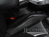 BLACK ITALIAN LEATHER 2X CAR KEY HOLDER PROTECTOR FITS CIVIC TYPE R S 06-12
