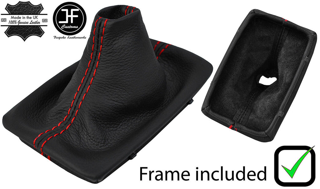 RED STITCH LEATHER AUTOMATIC GEAR+PLASTIC FRAME FOR MERCEDES C CLASS W204