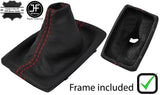 RED STITCH LEATHER AUTOMATIC GEAR+PLASTIC FRAME FOR MERCEDES C CLASS W204