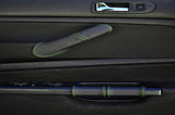 green stitch FITS VW GOLF MK4 4 IV 2X FRONT LEATHER DOOR HANDLE COVERS