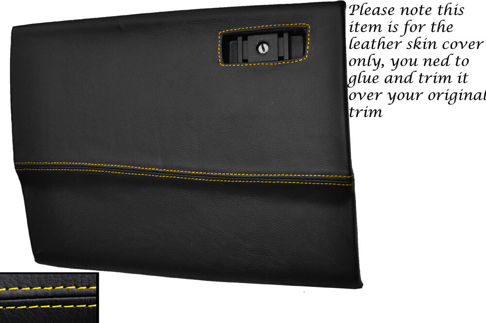YELLOW STITCH GLOVE BOX LID LEATHER SKIN COVER FITS TOYOTA SUPRA MK3 1986-1993