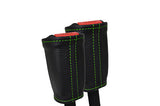 GREEN STITCH 2X FRONT SEAT BELT STALK SKIN COVERS FITS MAZDA RX7 FC3S 86-91