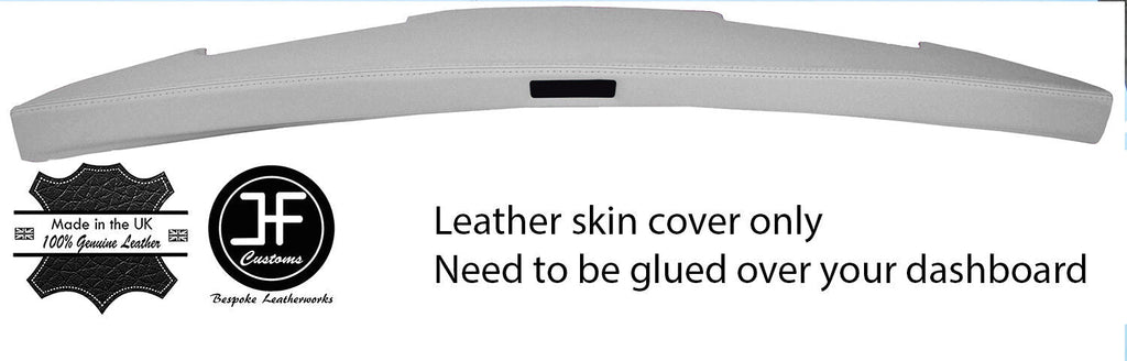 WHITE TOP GRAIN LEATHER TOP DASH COVER FOR MINI CLASSIC ROVER COOPER STYLE 2