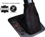 RED STITCH DSG AUTO AUTOMATIC LEATHER GEAR GAITER FITS VW SHARAN 7N 2010-2015