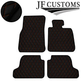 ORANGE  DIAMOND STITCH VINYL 4X TAILORED FLOOR MAT CARPETS FOR BMW F22 F23 14-20