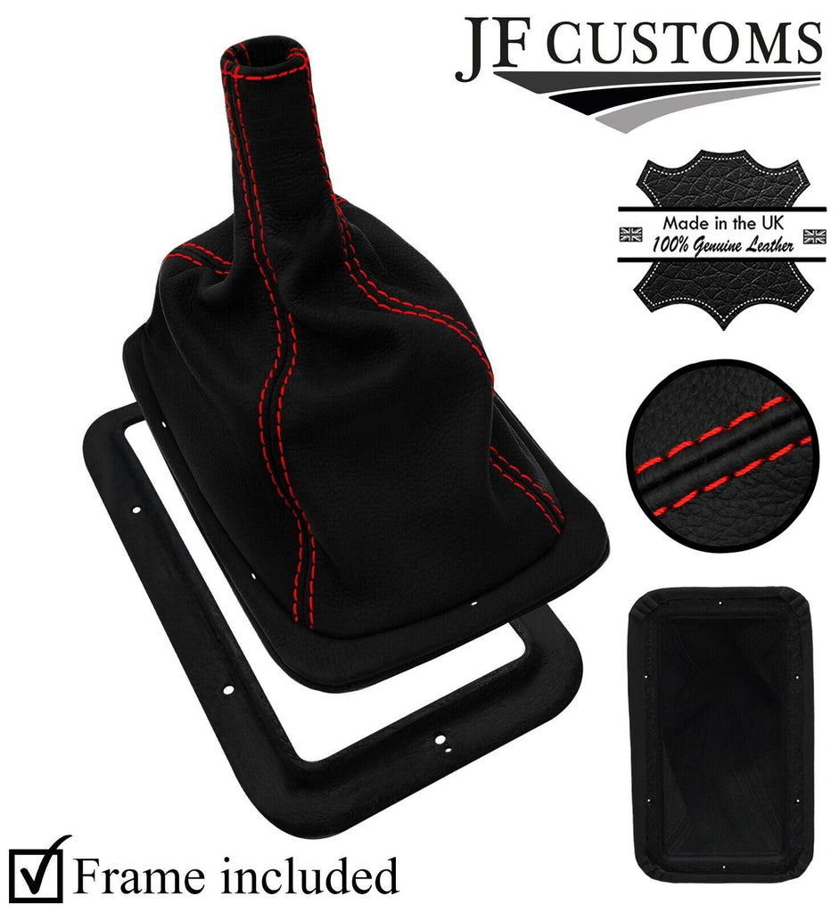 RED STITCH LEATHER GEAR GAITER+PLASTIC FRAME FOR AUSTIN MAESTRO MONTEGO 83-95