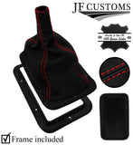 RED STITCH LEATHER GEAR GAITER+PLASTIC FRAME FOR AUSTIN MAESTRO MONTEGO 83-95