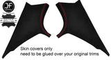 RED STITCH 2X REAR C PILLAR SUEDE  COVERS FITS BMW 3 SERIES F30 11-18 SEDAN